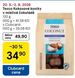 Tesco Tesco Kokosové kostky v mléčné čokoládě nabídka