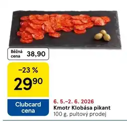 Tesco Kmotr Klobása pikant nabídka