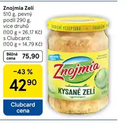 Tesco Znojmia Zelí nabídka