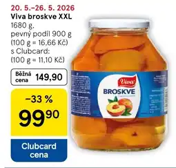 Tesco Viva broskve XXL nabídka