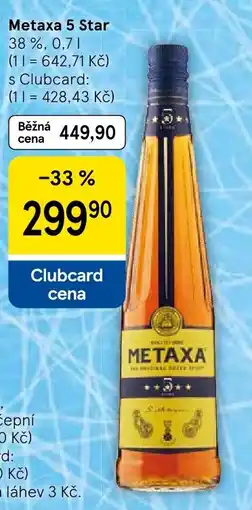 Tesco Metaxa 5 Star nabídka
