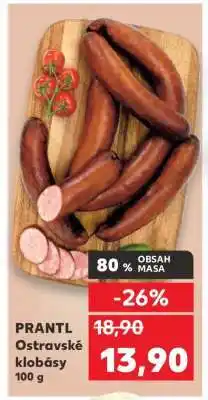 Kaufland PRANTL Ostravské klobásy 100 g nabídka