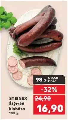 Kaufland STEINEX Štýrská klobása 100 g nabídka