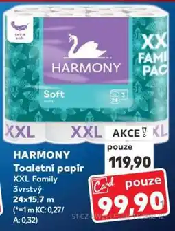 Kaufland HARMONY Toaletní papír XXL Family nabídka