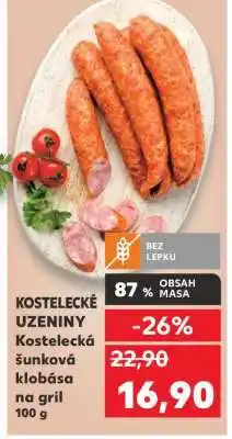 Kaufland Kostelecká šunková klobása na gril nabídka