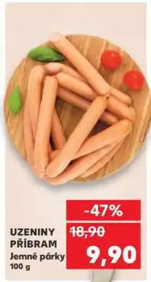 Kaufland UZENINY PŘÍBRAM Jemné párky 100 g nabídka