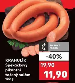 Kaufland KRAHULÍK Špekáčkový pikantní točený salám 100 g nabídka