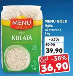 Kaufland MENU GOLD Rýže kulatozrnná 1 kg nabídka