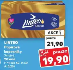 Kaufland Linteo papírové kapesníky nabídka