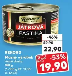 Kaufland REKORD Játrová paštika nabídka