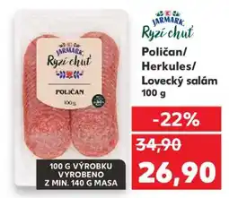 Kaufland Poličan/Herkules/Lovecký salám 100 g nabídka