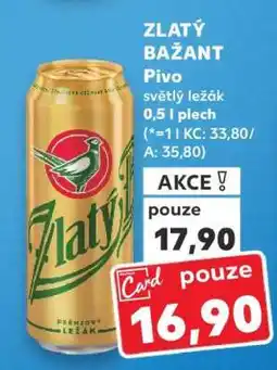 Kaufland ZLATÝ BAŽANT Pivo nabídka