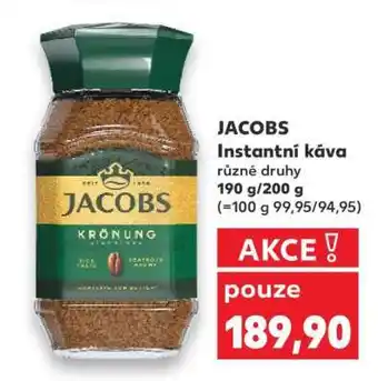 Kaufland JACOBS instantní káva nabídka