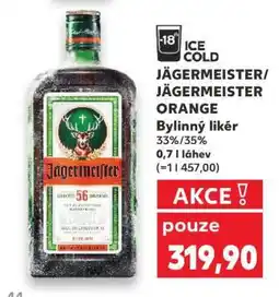 Kaufland Jägermeister, Jägermeister Orange nabídka