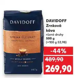 Kaufland Davidoff zrnková káva nabídka