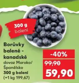 Kaufland Borůvky balené - kanadské nabídka