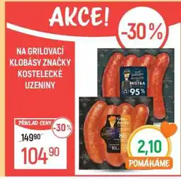 Globus Grilovací klobásy značky Kostelecké uzeniny nabídka