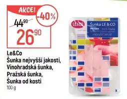 Globus Le&Co Šunka nejvyšší jakosti, Vinohradská šunka, Pražská šunka, Šunka od kosti nabídka