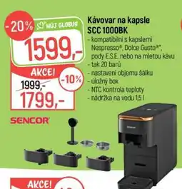 Globus Kávovar na kapsle SCC 1000BK nabídka