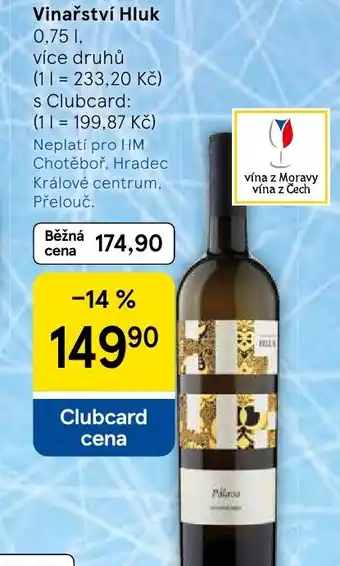 Tesco Vinařství Hluk nabídka