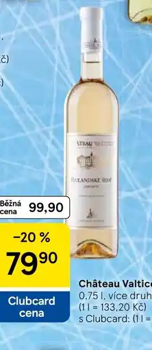 Tesco Château Valtice nabídka