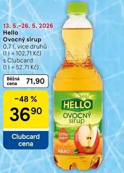 Tesco Hello Ovocný sirup nabídka
