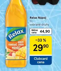 Tesco Relax Nápoj nabídka
