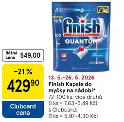 Tesco Finish Kapsle do myčky na nádobí nabídka