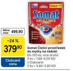 Tesco Somat Čisticí prostředek do myčky na nádobí nabídka