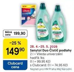 Tesco Sanytol Duo Čistič podlahy nabídka