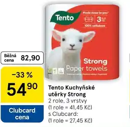 Tesco Tento Kuchyňské utěrky Strong nabídka