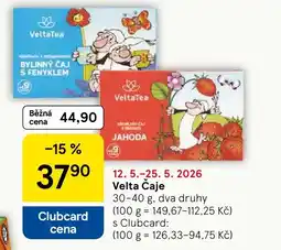 Tesco Velta Čaje nabídka