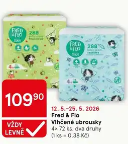 Tesco Fred & Flo Vlhčené ubrousky nabídka