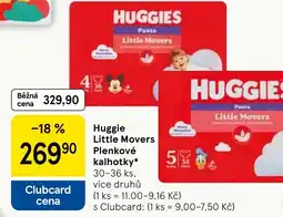 Tesco Huggies Little Movers Plenkové kalhotky nabídka