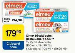 Tesco Elmex Dětská zubní pasta Double pack nabídka