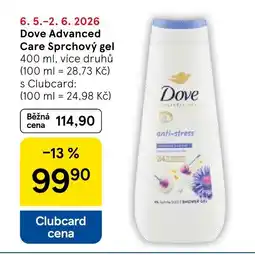 Tesco Dove Advanced Care Sprchový gel nabídka