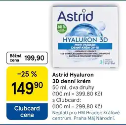 Tesco Astrid Hyaluron 3D denní krém nabídka
