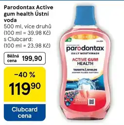 Tesco Parodontax Active gum health Ústní voda nabídka
