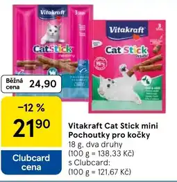 Tesco Vitakraft Cat Stick mini Pochoutky pro kočky nabídka