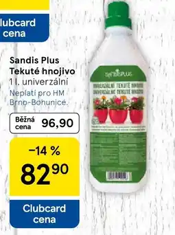 Tesco Sandis Plus Tekuté hnojivo nabídka