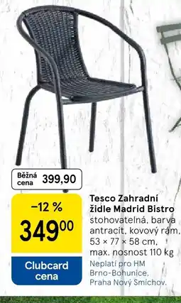 Tesco Tesco Zahradní židle Madrid Bistro nabídka