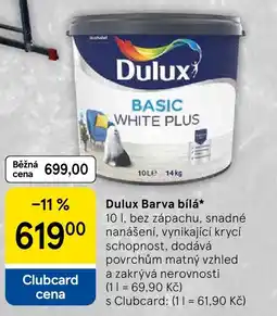Tesco Dulux Barva bílá nabídka