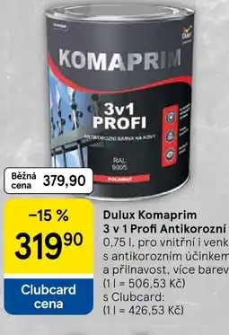 Tesco Dulux Komaprim 3 v 1 Profi Antikorozní barva nabídka