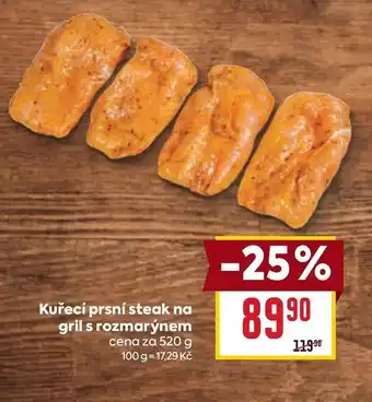 Billa Kuřecí prsní steak na gril s rozmarýnem nabídka