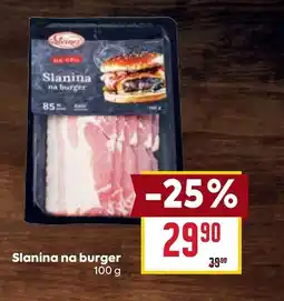 Billa Slanina na burger nabídka