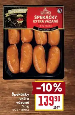 Billa Špekáčky extra vázané nabídka