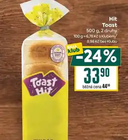 Billa Hit Toast nabídka