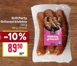 Billa Grill Party Grilovací klobásy nabídka
