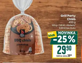Billa Grill Party Chléb nabídka