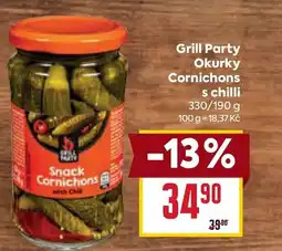 Billa Grill Party Okurky Cornichons s chilli nabídka